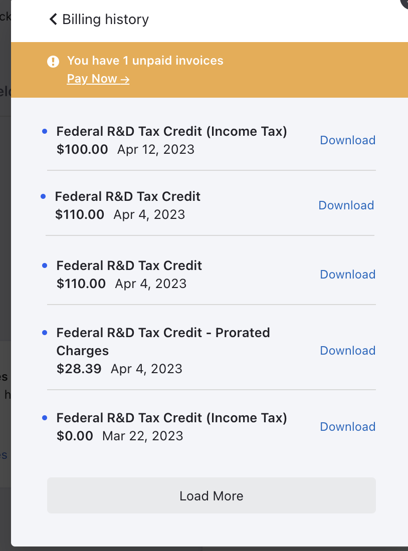 MainStreet Billing Overview